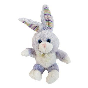 Atico International Bunny Rabbit Plush Stuffed Animal Fuzzy Striped Ears Soft